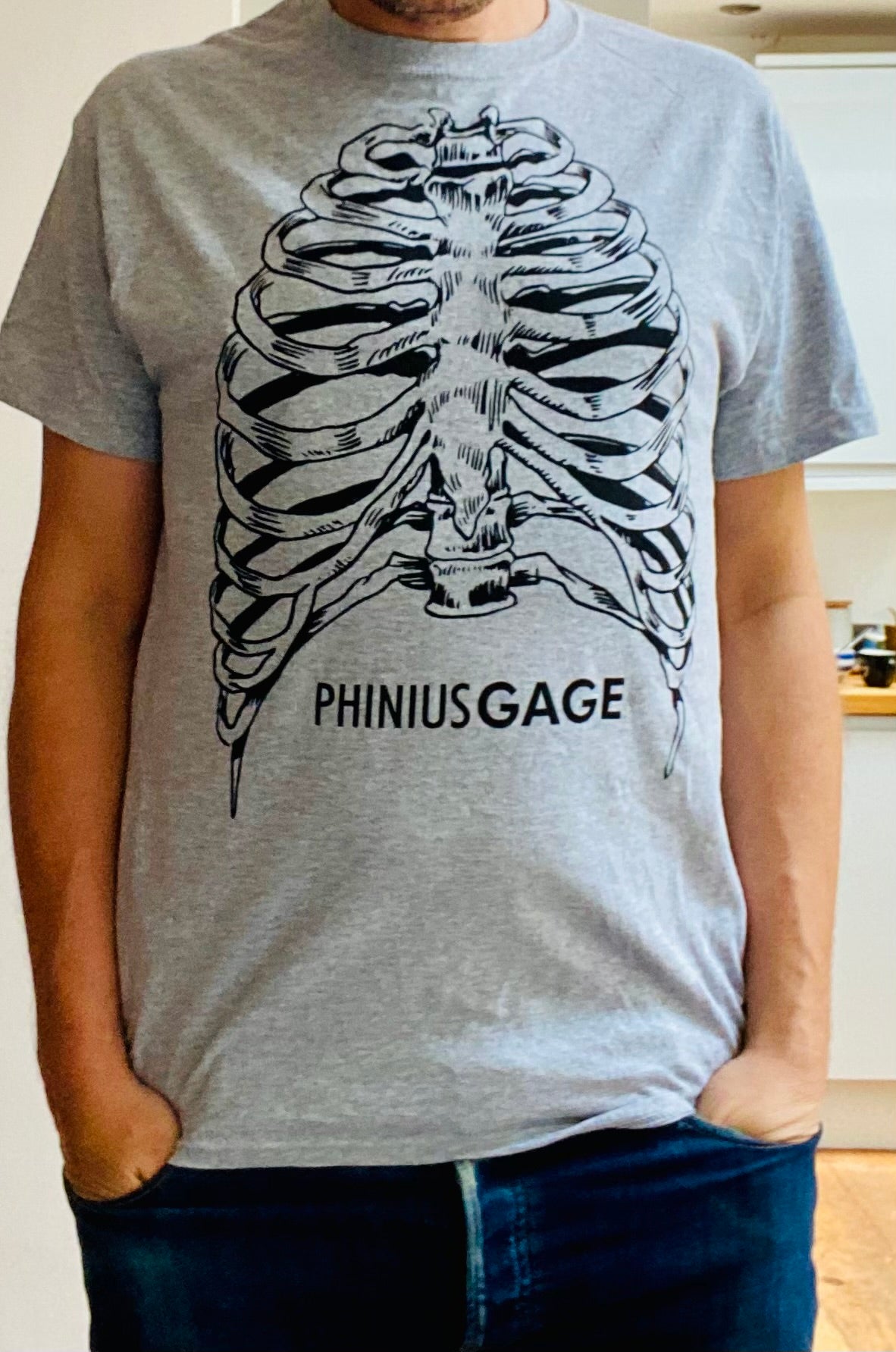 Rib Cage Grey T Shirt